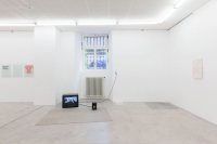 <p>Exhibition view, <em>A WORD IS A SHADOW THAT FALLS ON A LOT OF THINGS</em>, 2017<br />
Co-organized with Mia Sanchez<br />
Ausstellungsraum Klingental, Basel, CH</p>
